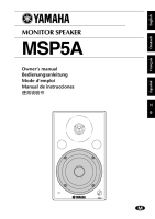 Yamaha MSP-5-A - Owners Manual 